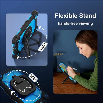 C3 Rugged Case for Samsung Galaxy Tab A7 Lite 8.7-inch T220 / T225 Kickstand Cover with Shoulder Strap