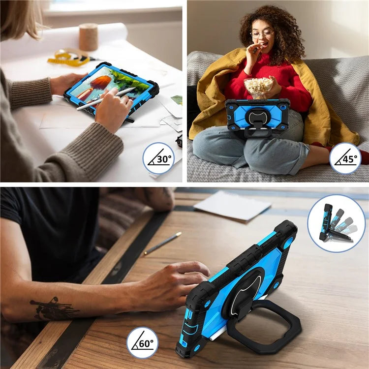 C3 Rugged Case for Samsung Galaxy Tab A7 Lite 8.7-inch T220 / T225 Kickstand Cover with Shoulder Strap