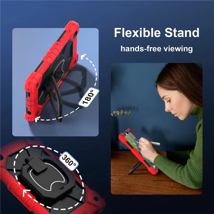 C3 Rugged Case for Samsung Galaxy Tab A7 Lite 8.7-inch T220 / T225 Kickstand Cover with Shoulder Strap