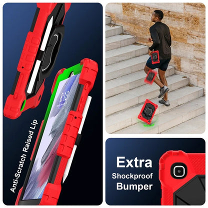 C3 Rugged Case for Samsung Galaxy Tab A7 Lite 8.7-inch T220 / T225 Kickstand Cover with Shoulder Strap