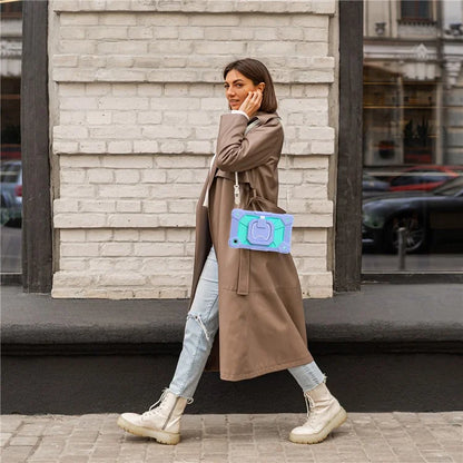 C3 Rugged Case for Samsung Galaxy Tab A7 Lite 8.7-inch T220 / T225 Kickstand Cover with Shoulder Strap