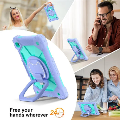 C3 Rugged Case for Samsung Galaxy Tab A7 Lite 8.7-inch T220 / T225 Kickstand Cover with Shoulder Strap