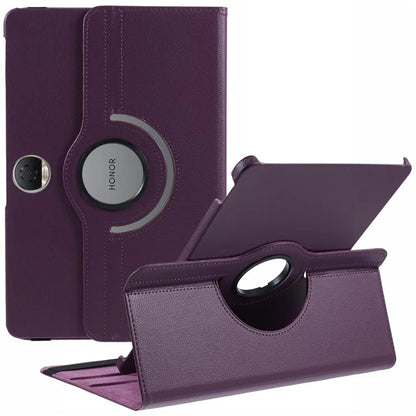 For Honor Pad 9 Case Scratch-resistant PU Leather Tablet Cover with Rotating Stand