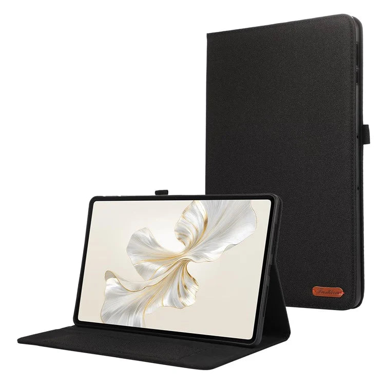 For Honor Pad 9 Leather Case Cloth Texture Tablet Cover Stand with Card Holder