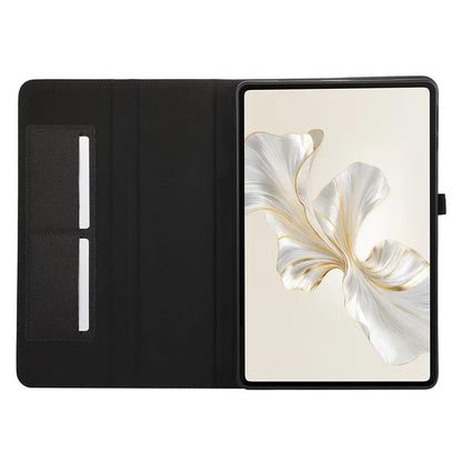 For Honor Pad 9 Leather Case Cloth Texture Tablet Cover Stand with Card Holder