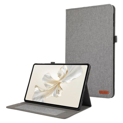 For Honor Pad 9 Leather Case Cloth Texture Tablet Cover Stand with Card Holder