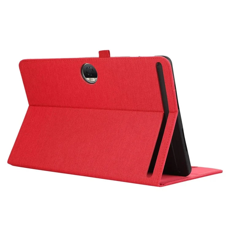 For Honor Pad 9 Leather Case Cloth Texture Tablet Cover Stand with Card Holder