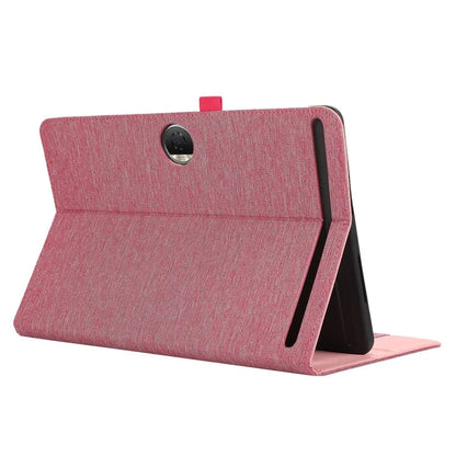For Honor Pad 9 Leather Case Cloth Texture Tablet Cover Stand with Card Holder