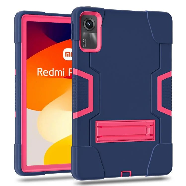 For Xiaomi Redmi Pad SE Case Shockproof Silicone + PC Tablet Cover with Kickstand
