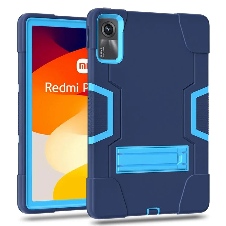 For Xiaomi Redmi Pad SE Case Shockproof Silicone + PC Tablet Cover with Kickstand