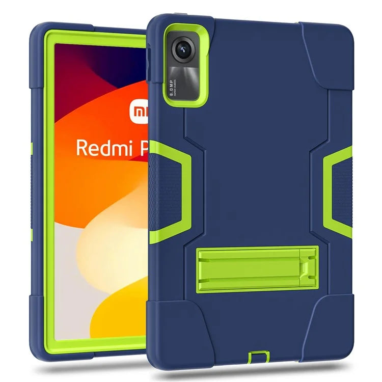 For Xiaomi Redmi Pad SE Case Shockproof Silicone + PC Tablet Cover with Kickstand