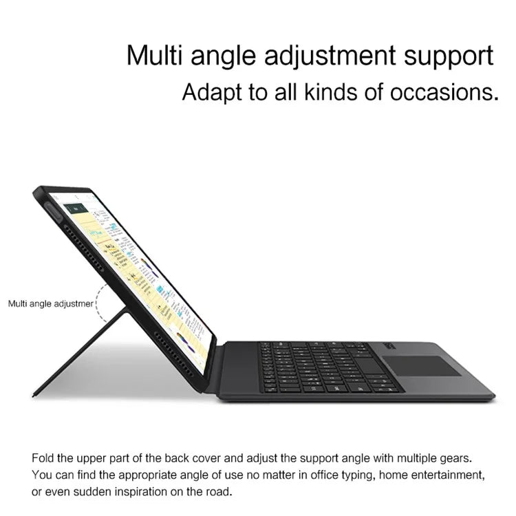 For Samsung Galaxy Tab S8 Ultra Leather Case Touchpad Bluetooth Keyboard with Backlit