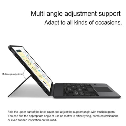 For Samsung Galaxy Tab S8 Ultra Leather Case Touchpad Bluetooth Keyboard with Backlit