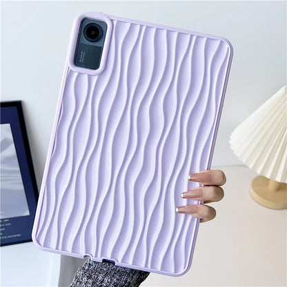For Xiaomi Redmi Pad SE Water Ripple Texture Case Flexible TPU Shockproof Tablet Cover