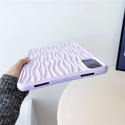For Xiaomi Redmi Pad SE Water Ripple Texture Case Flexible TPU Shockproof Tablet Cover