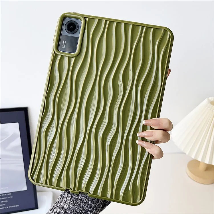 For Xiaomi Redmi Pad SE Water Ripple Texture Case Flexible TPU Shockproof Tablet Cover