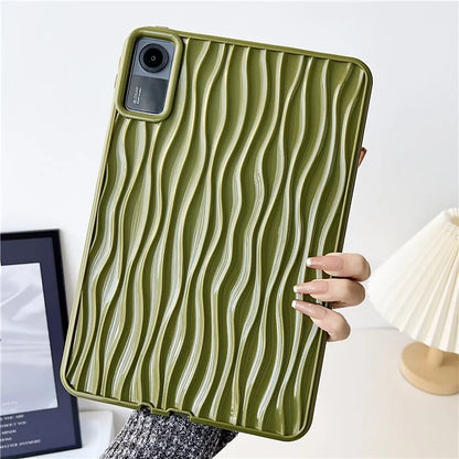 For Xiaomi Redmi Pad SE Water Ripple Texture Case Flexible TPU Shockproof Tablet Cover