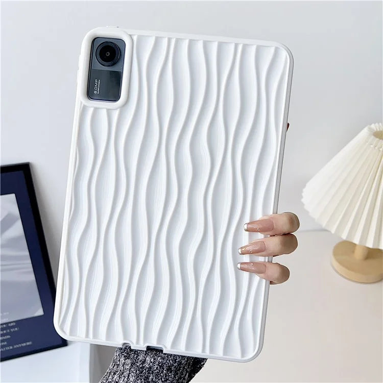 For Xiaomi Redmi Pad SE Water Ripple Texture Case Flexible TPU Shockproof Tablet Cover