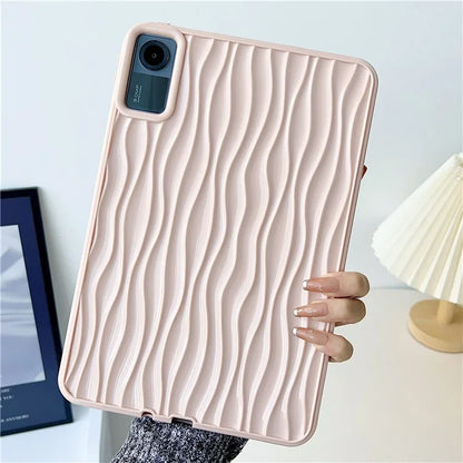 For Xiaomi Redmi Pad SE Water Ripple Texture Case Flexible TPU Shockproof Tablet Cover