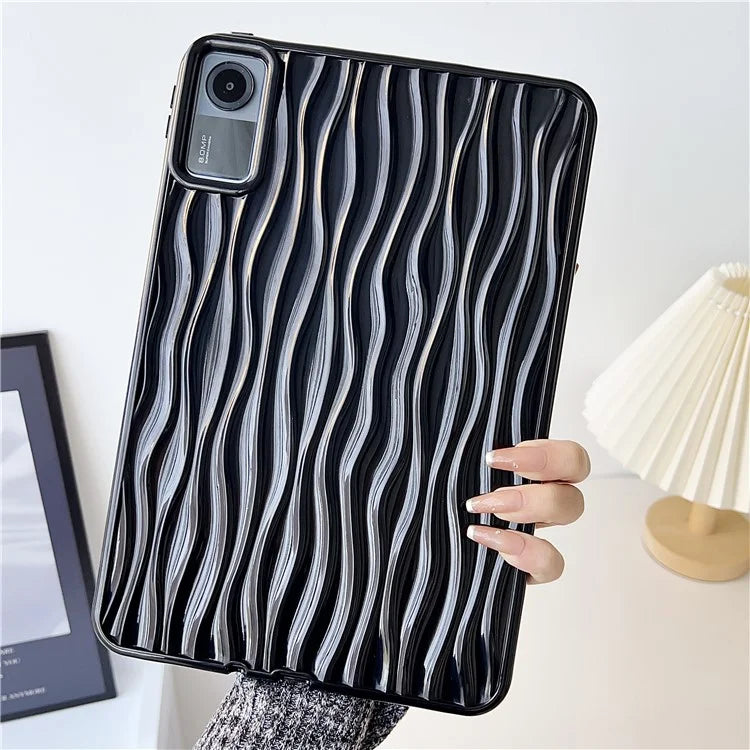 For Xiaomi Redmi Pad SE Water Ripple Texture Case Flexible TPU Shockproof Tablet Cover
