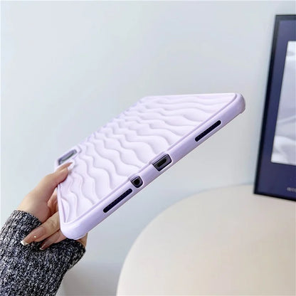 For Xiaomi Redmi Pad SE Water Ripple Texture Case Flexible TPU Shockproof Tablet Cover