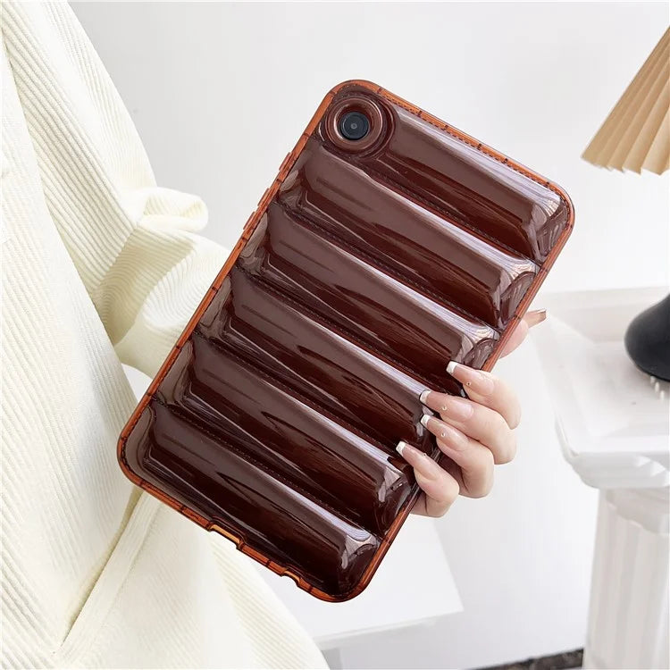 For Samsung Galaxy Tab A9+ Case Soft TPU Down Jacket Grain Tablet Cover