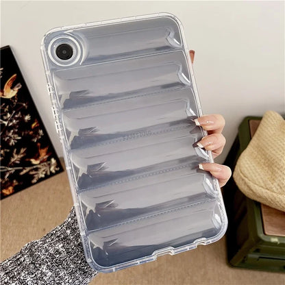 For Samsung Galaxy Tab A9+ Case Soft TPU Down Jacket Grain Tablet Cover