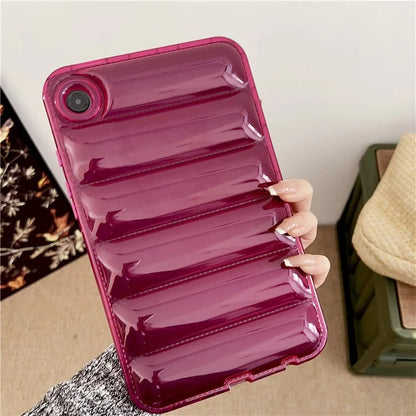 For Samsung Galaxy Tab A9 TPU Case Transparent Down Jacket Design Shock Absorption