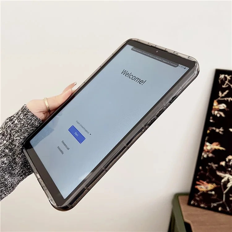 For Samsung Galaxy Tab A9 TPU Case Transparent Down Jacket Design Shock Absorption