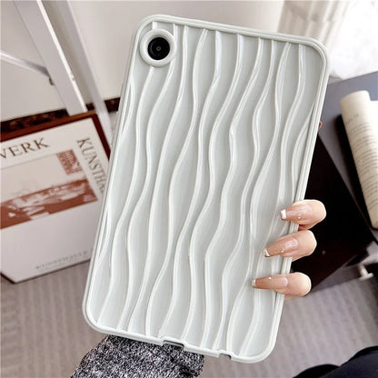 For Samsung Galaxy Tab A9+ Solid Color TPU Case Water Ripple Pattern Wave Shape