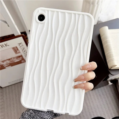 For Samsung Galaxy Tab A9+ Solid Color TPU Case Water Ripple Pattern Wave Shape