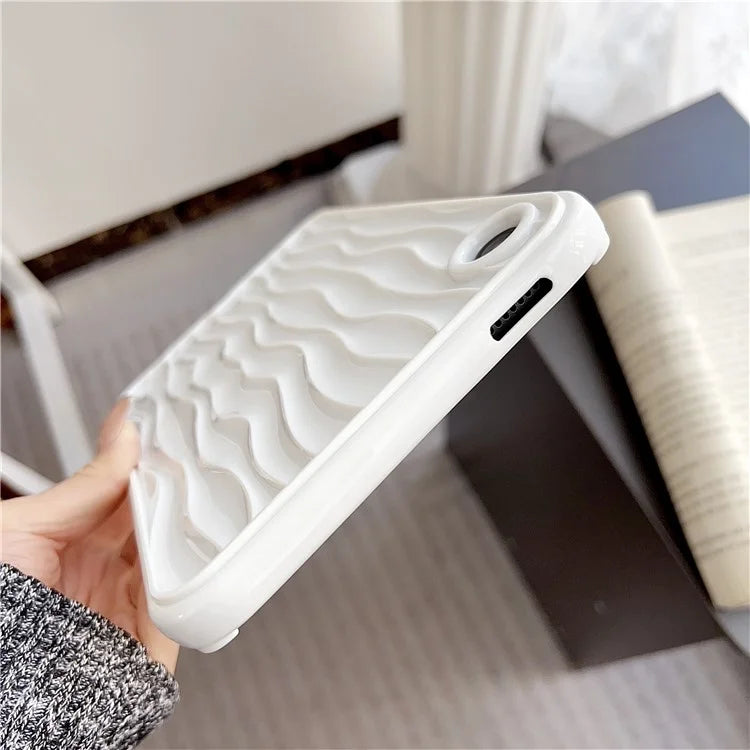 For Samsung Galaxy Tab A9+ Solid Color TPU Case Water Ripple Pattern Wave Shape