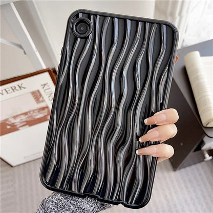 For Samsung Galaxy Tab A9+ Solid Color TPU Case Water Ripple Pattern Wave Shape
