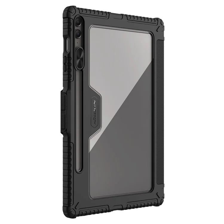 NILLKIN Bumper Leather Case Pro for Samsung Galaxy Tab S9 FE+ Tablet Cover Anti-fall Auto Wake / Sleep Case