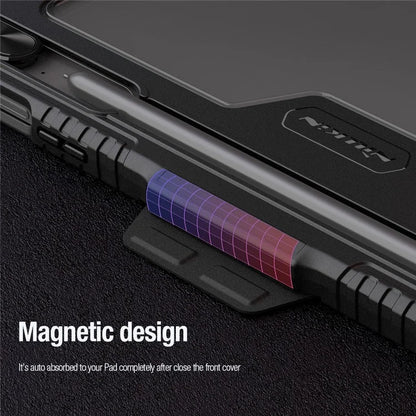 NILLKIN Bumper Leather Case Pro for Samsung Galaxy Tab S9 FE+ Tablet Cover Anti-fall Auto Wake / Sleep Case