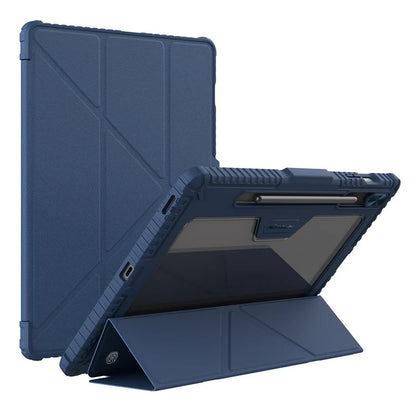 NILLKIN Bumper Leather Case Pro for Samsung Galaxy Tab S9 FE+ Tablet Cover Anti-fall Auto Wake / Sleep Case