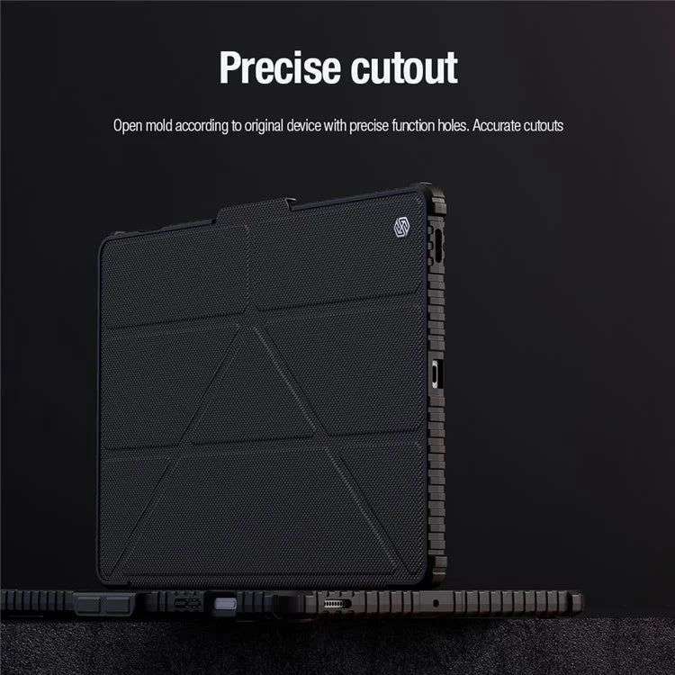 NILLKIN Bumper Leather Case Pro for Samsung Galaxy Tab S9 FE+ Tablet Cover Anti-fall Auto Wake / Sleep Case