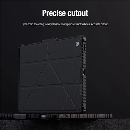 NILLKIN Bumper Leather Case Pro for Samsung Galaxy Tab S9 FE+ Tablet Cover Anti-fall Auto Wake / Sleep Case