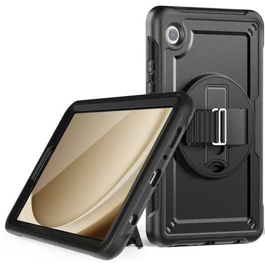 For Samsung Galaxy Tab A9 (SM-X110 / SM-X115) Protective Case Kickstand Hand Strap Tablet Cover