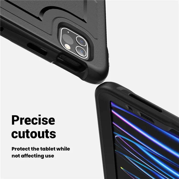 For iPad Pro 11 (2018) / (2020) / (2021) / (2022) / iPad Air (2020) / (2022) Case Kickstand Tablet Cover with Pencil Holder