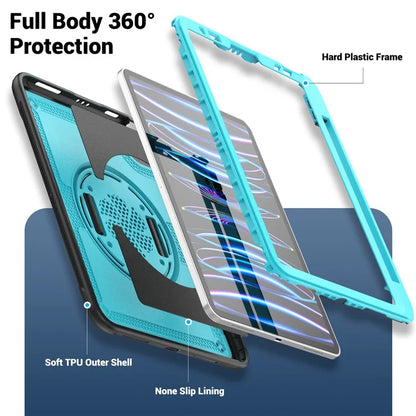 For iPad Pro 11 (2018) / (2020) / (2021) / (2022) / iPad Air (2020) / (2022) Case Kickstand Tablet Cover with Pencil Holder