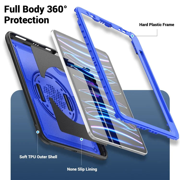 For iPad Pro 11 (2018) / (2020) / (2021) / (2022) / iPad Air (2020) / (2022) Case Kickstand Tablet Cover with Pencil Holder