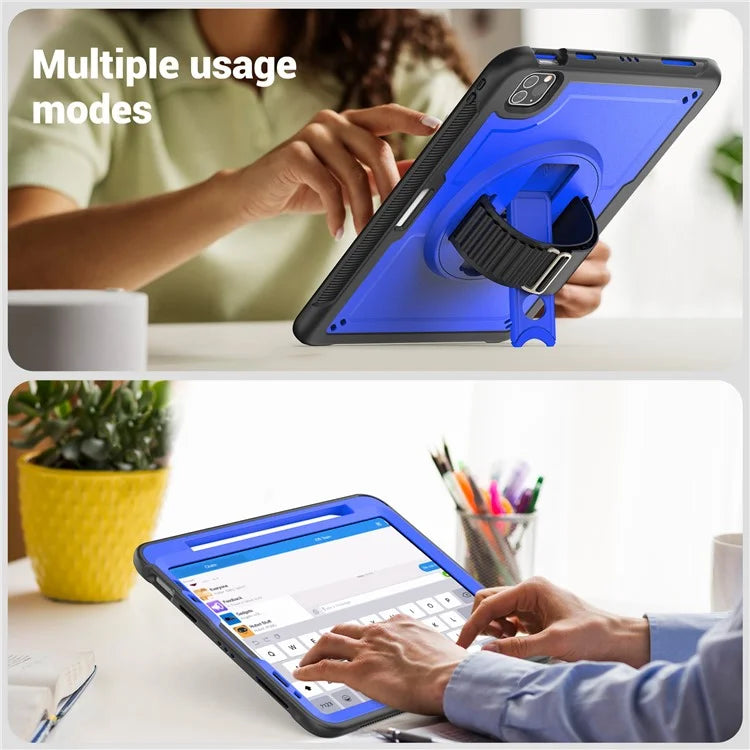 For iPad Pro 11 (2018) / (2020) / (2021) / (2022) / iPad Air (2020) / (2022) Case Kickstand Tablet Cover with Pencil Holder