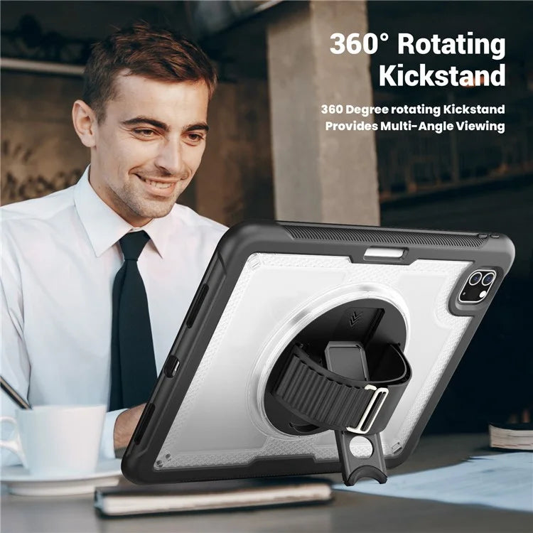 For iPad Pro 11 (2018) / (2020) / (2021) / (2022) / iPad Air (2020) / (2022) Case Kickstand Tablet Cover with Pencil Holder