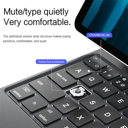 For Samsung Galaxy Tab S7 Leather Folio Cover Ultra-thin Bluetooth Keyboard with Touchpad