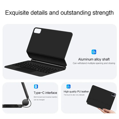 For Xiaomi Pad 5 Leather Tablet Case Wireless Bluetooth Keyboard with Touchpad
