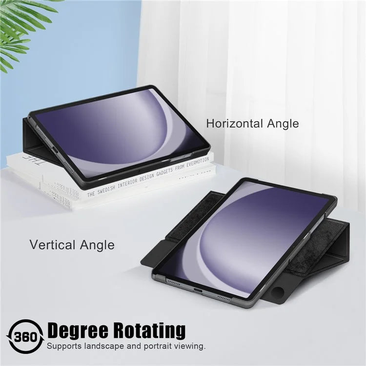 For Samsung Galaxy Tab A9+ SM-X210 SM-X216 SM-X218 Case Leather Tablet Rotary Stand Cover