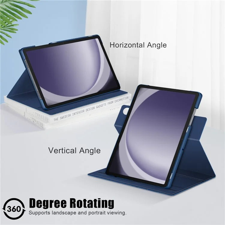 For Samsung Galaxy Tab A9+ SM-X210 SM-X216 SM-X218 Case Leather Tablet Rotary Stand Cover