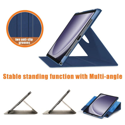 For Samsung Galaxy Tab A9+ SM-X210 SM-X216 SM-X218 Case Leather Tablet Rotary Stand Cover