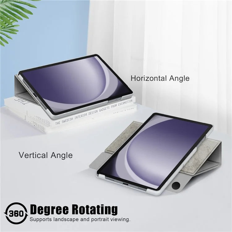 For Samsung Galaxy Tab A9+ SM-X210 SM-X216 SM-X218 Case Leather Tablet Rotary Stand Cover